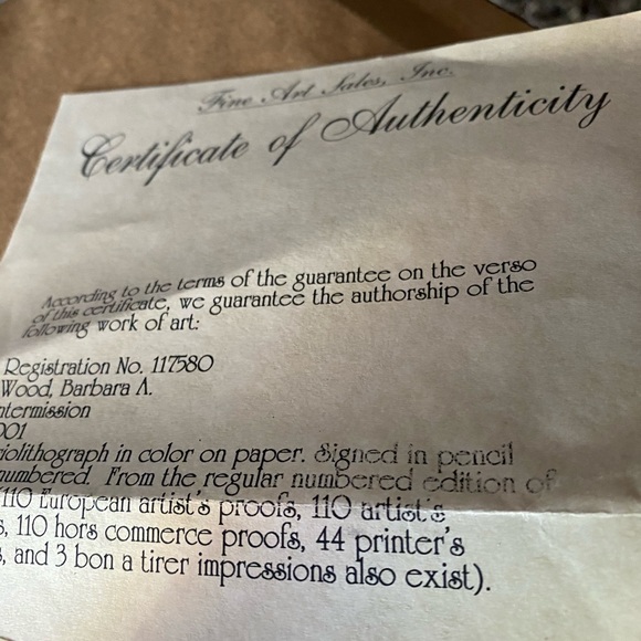 “Intermission “ by Barbara A Wood - Picture 4 of 5